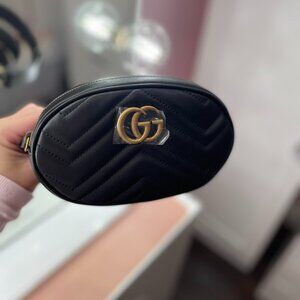 Gucci Marmont Black Belt Bag "Mini"